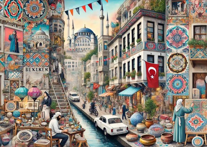 A vibrant depiction of Istanbul's thriving art and design scene of Istanbul